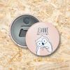 Uiltje meisje Button flesopener 56 mm