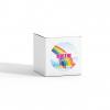 Sticker rond 40mm regenboog