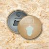 Kledinglabel jongen Button flesopener 56 mm