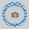 Sticker rond 40mm visgraat blauw