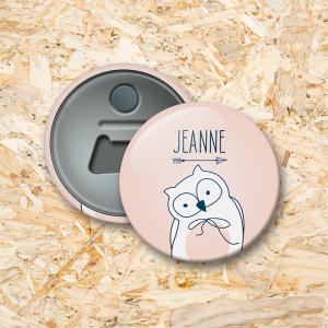 Uiltje meisje Button flesopener 56 mm