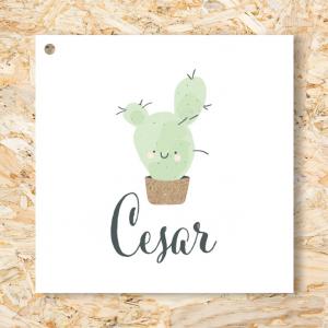 Label 40mm cactus