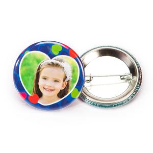 Speld 38mm hartjes blauw