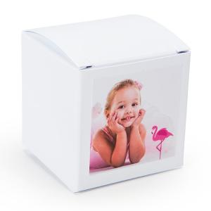 Sticker vierkant 40mm flamingo