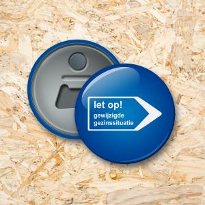 Verkeersbord Button flesopener 56 mm