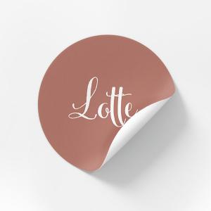 Sticker rond 40mm Terracotta