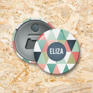 Driehoekjes meisje Button flesopener 56 mm
