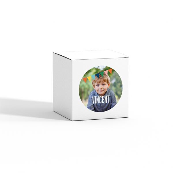 Sticker rond 40mm driehoekjes