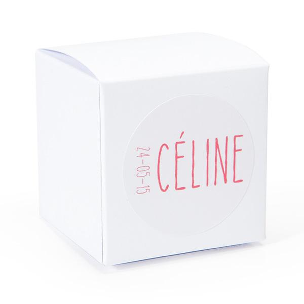 Sticker rond 40mm Pastel Regenboog