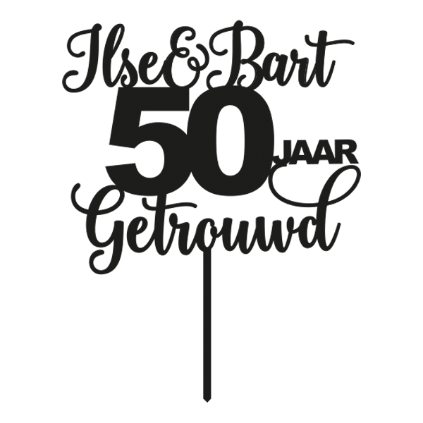 Taarttopper 50j getrouwd